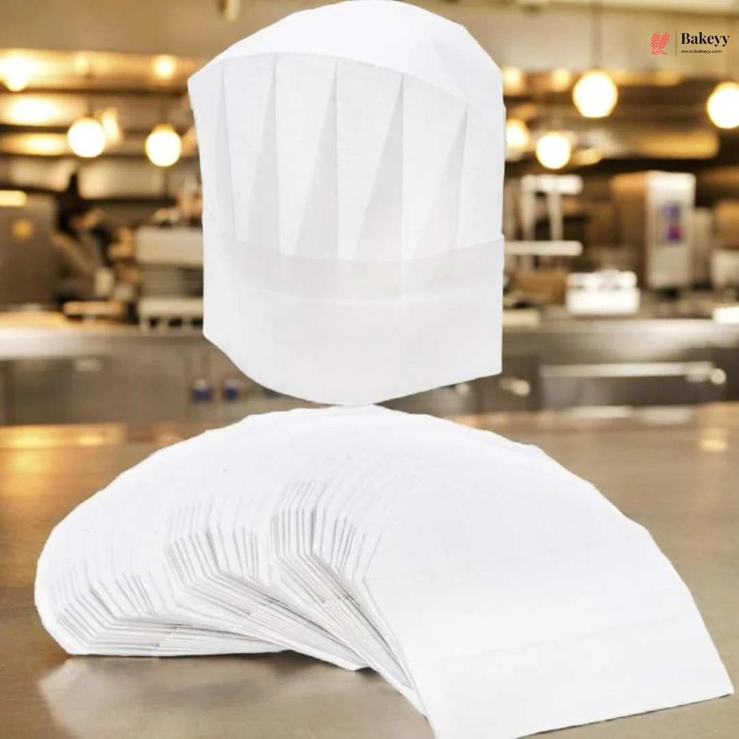 White Non-Woven Chef Cap | Pack of 50 - Image 4