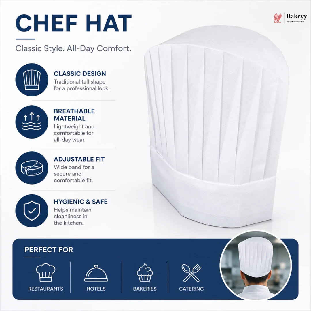 White Non-Woven Chef Cap | Pack of 50 - Image 5