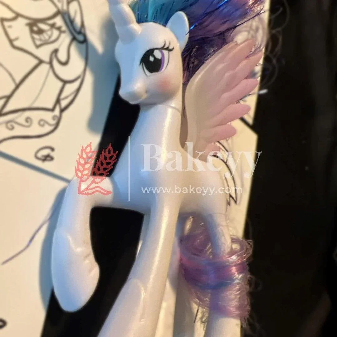 White Unicorn Cake Topper Decoration For Birthday Party Baby Shower Wedding | Doll Cake Topper - Image 2