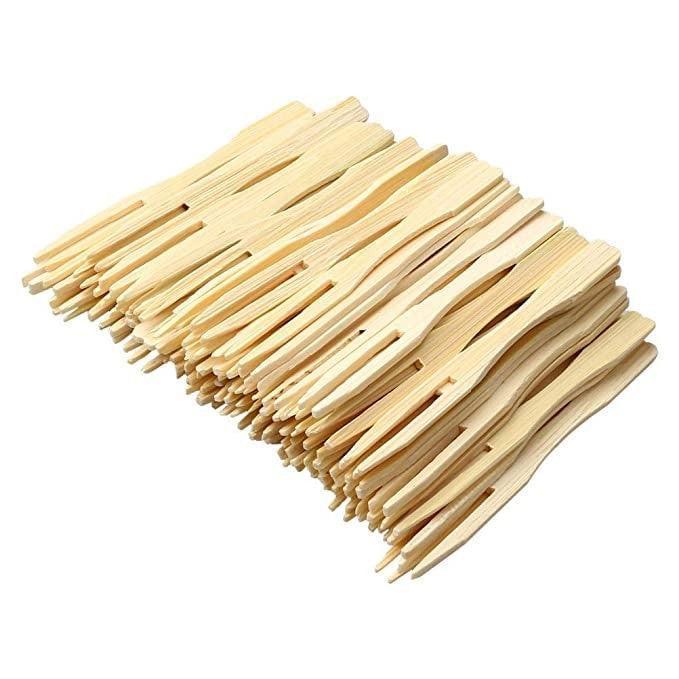Wooden Fruit Fork Sets | Mini Fork for Snacks | Bamboo Party Forks |Fruit Appetizers Dessert Forks | Pack of 60 - Image 8