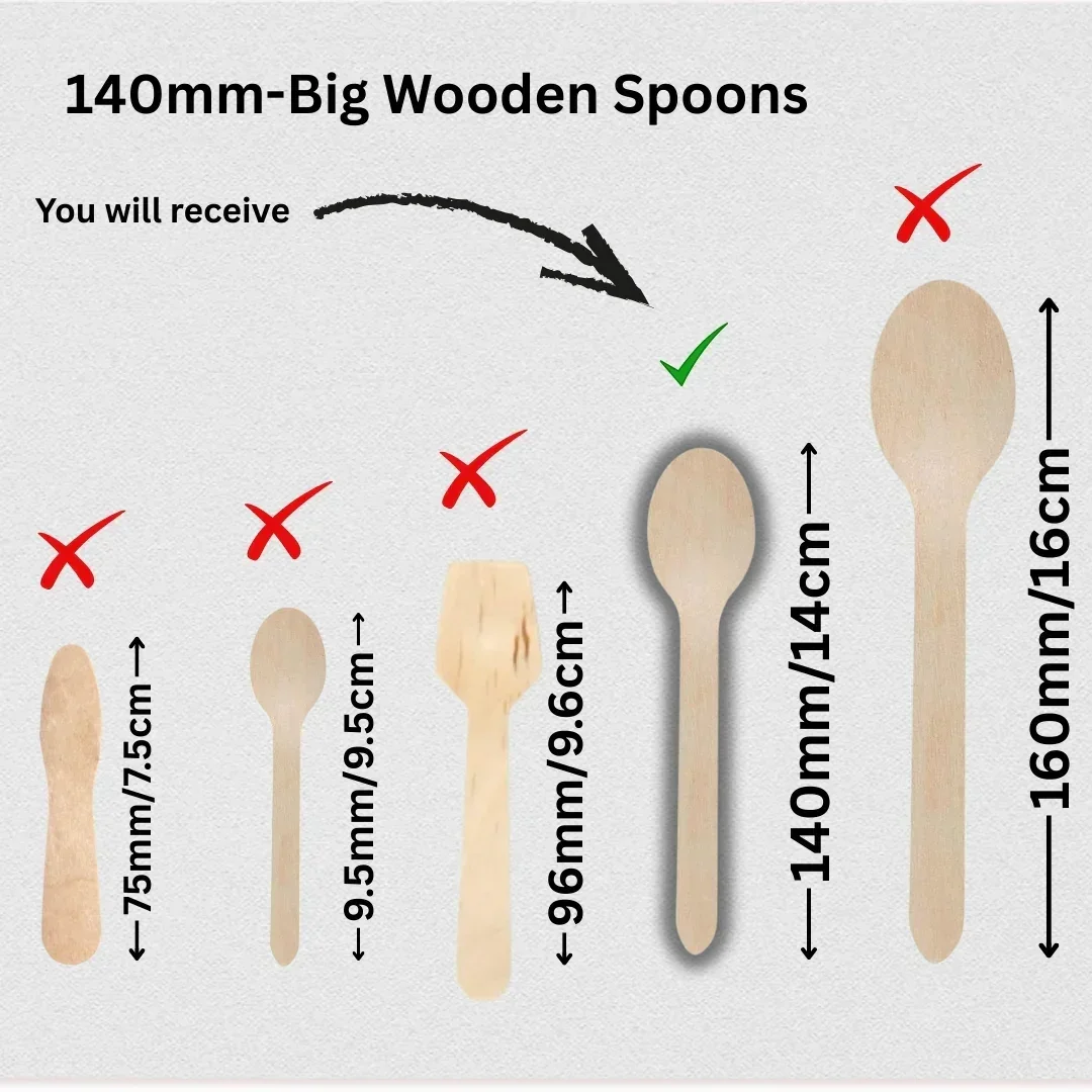 Wooden Disposable Spoons | Pack of 100 - Image 15