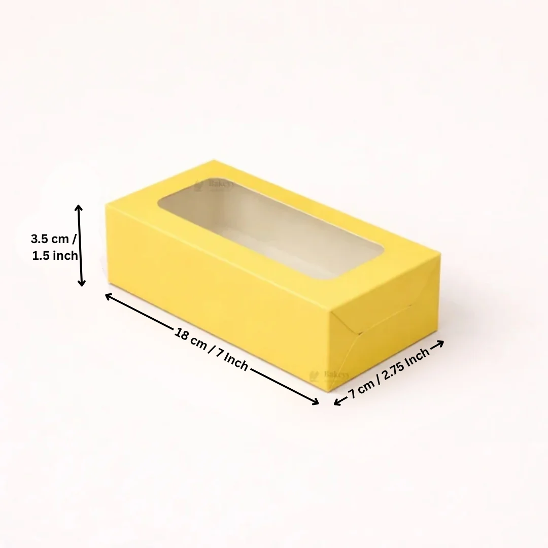 Yellow Color Brownie Box | L Shape Window & Top Window | Multiple Capacities Available | Pack of 10 - Image 10