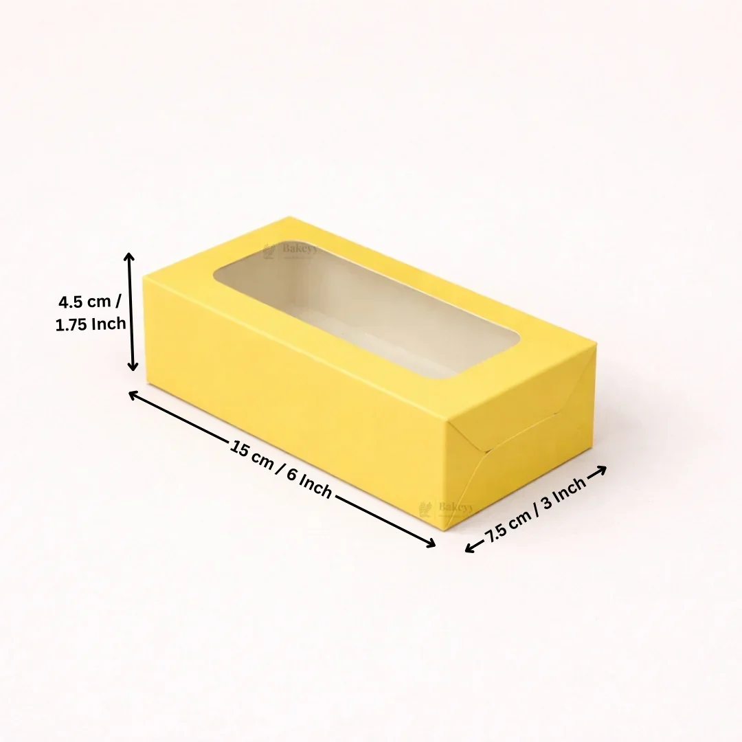 Yellow Color Brownie Box | L Shape Window & Top Window | Multiple Capacities Available | Pack of 10 - Image 6