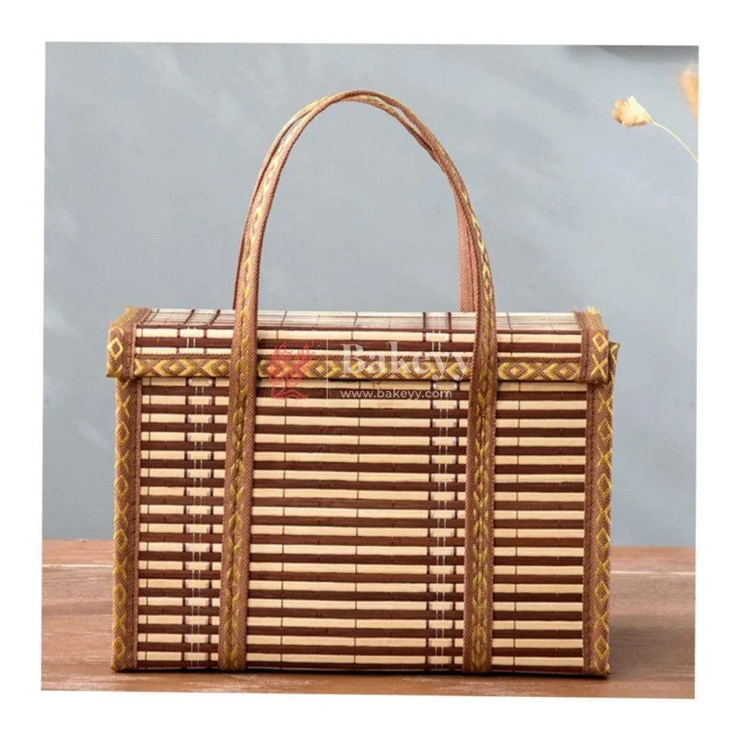 30 x 15 x 20 cm | Brown Wooden baskets | 1 Piece - Image 2