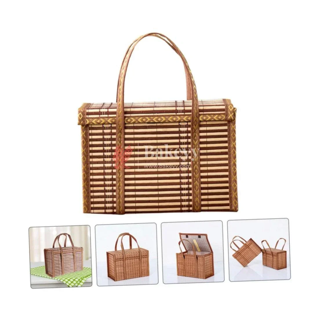 30 x 15 x 20 cm | Brown Wooden baskets | 1 Piece - Image 5