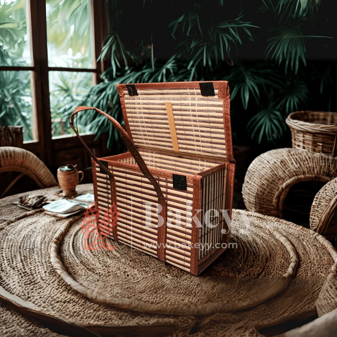 30 x 15 x 20 cm | Brown Wooden baskets | 1 Piece - Image 8