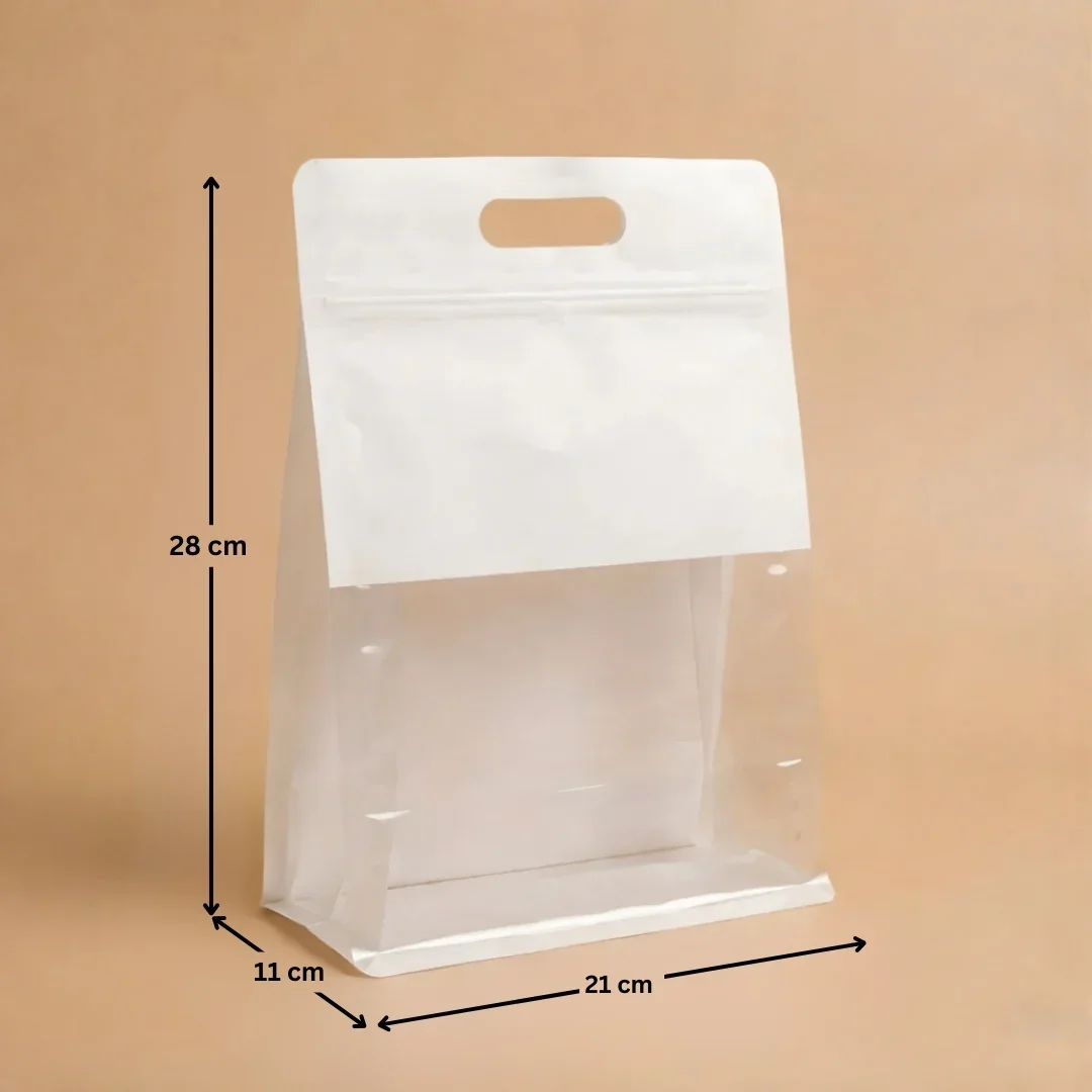 Zip Lock Bread Pouch with Window | Loaf Packaging | Zip-Lock Packaging With Handle | Pack of 50 - Image 4