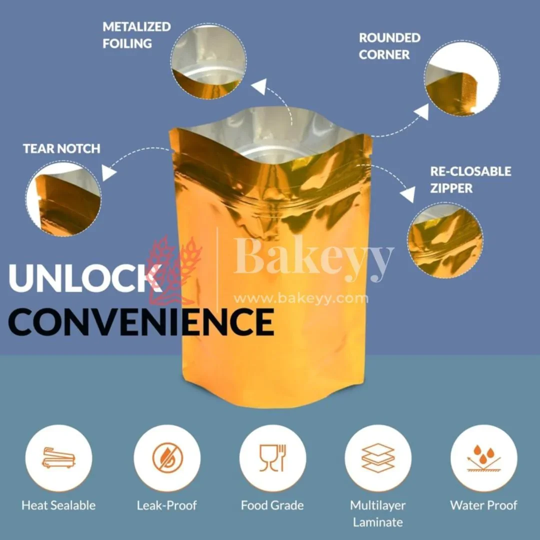 Gold Without Window Zip Lock - Sample Pieces - Image 3